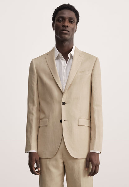 Tailored Fit Keten Ipek Ceket