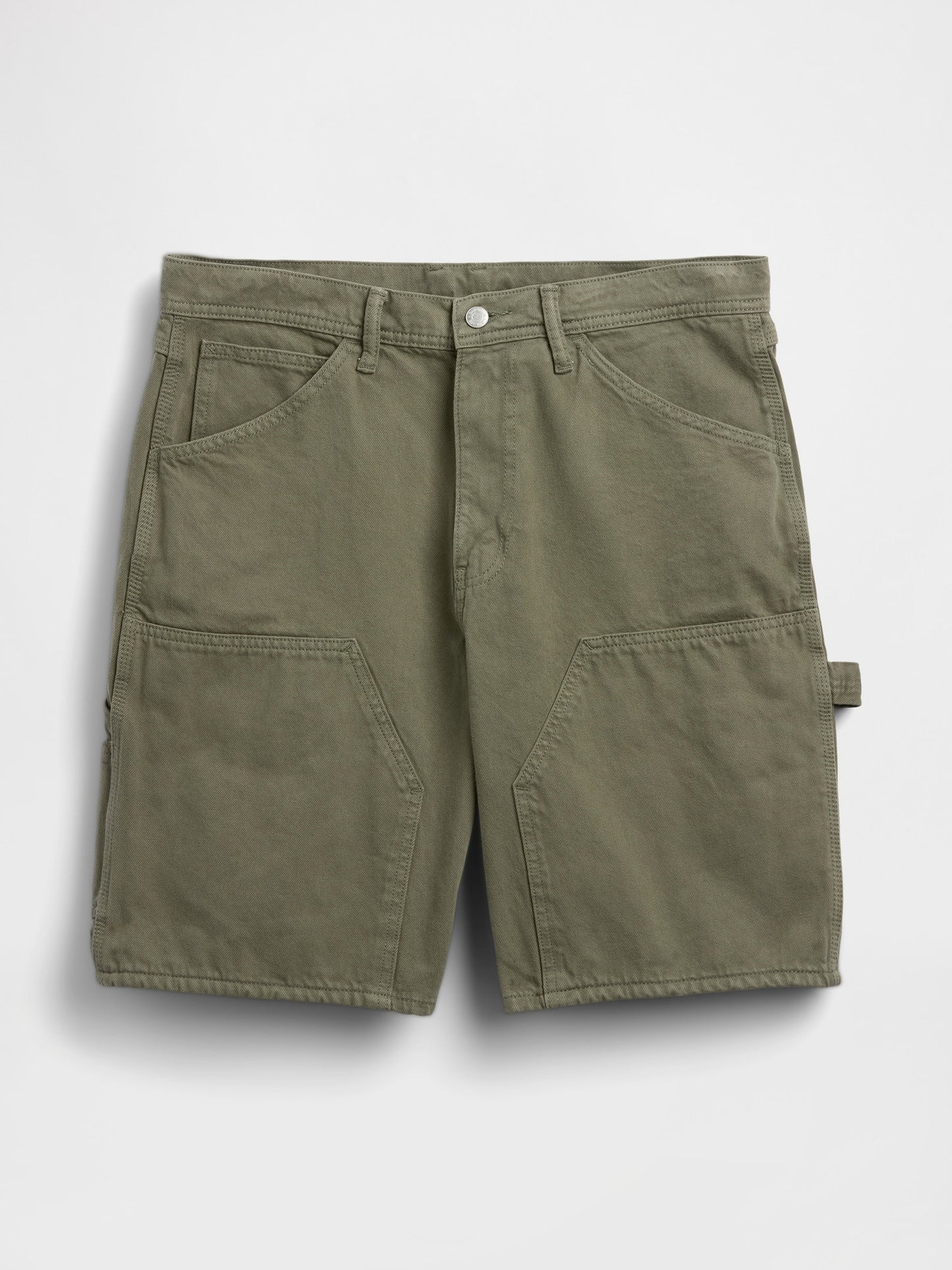 Haki 9 Loose Denim Carpenter Şort