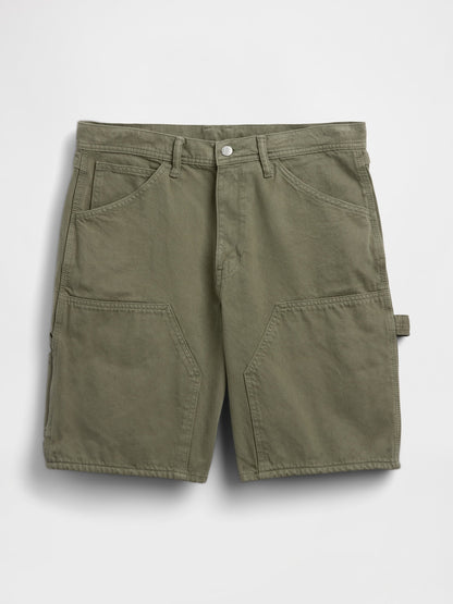 Haki 9 Loose Denim Carpenter Şort