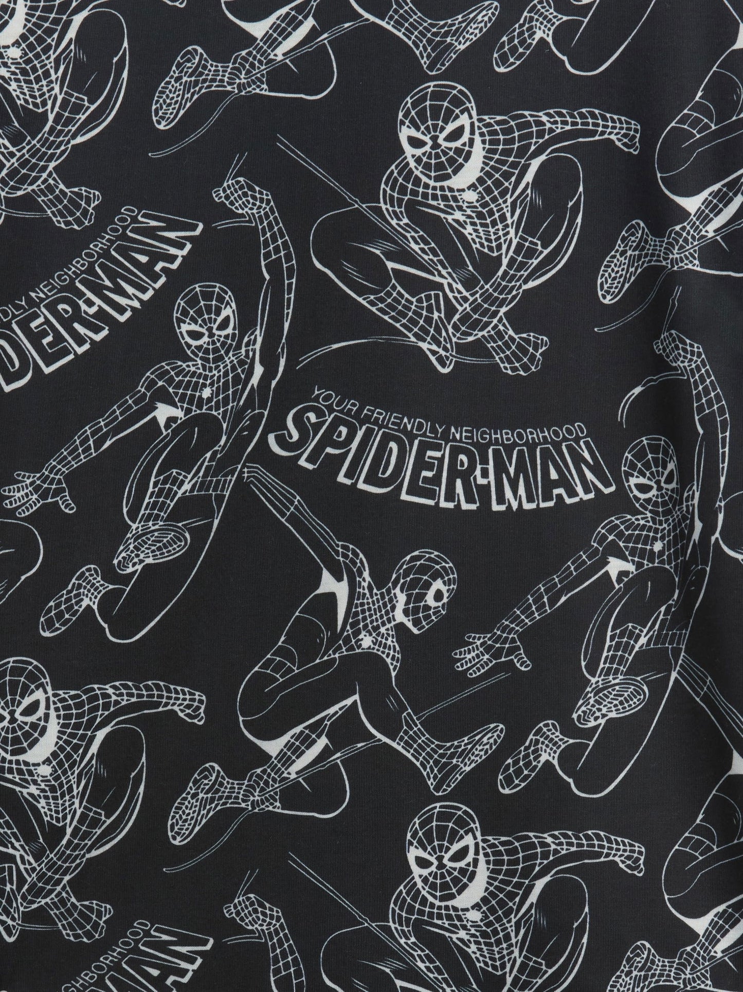 Siyah Kids Marvel Geri Dönüştürülmüş Spider-man Pijama Altı Seti