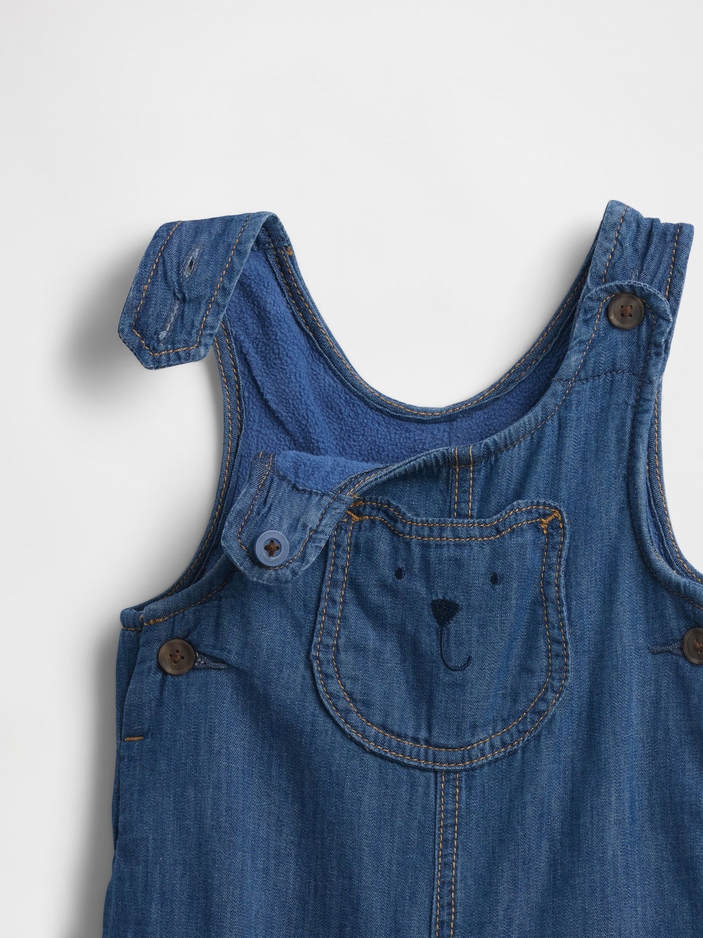 Mavi Cozy-lined Denim Ayı Cepli Tulum