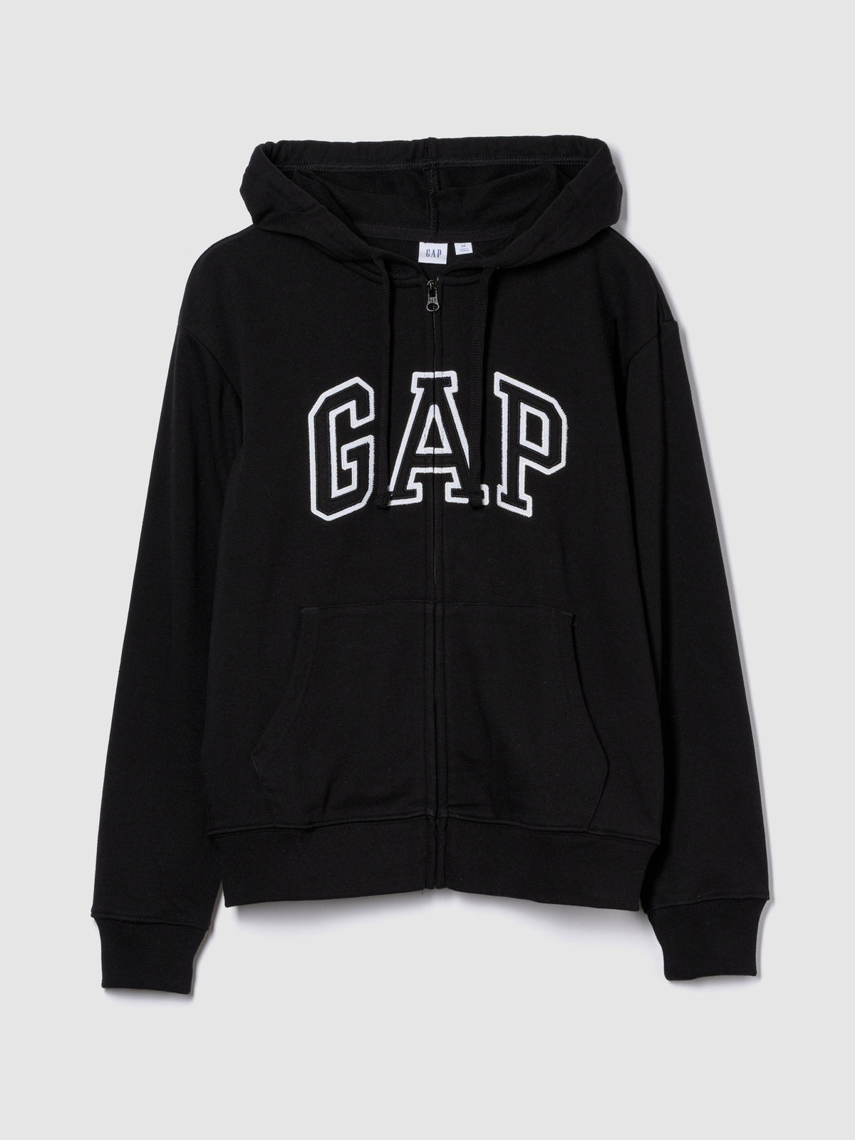 Siyah Gap Logo Relaxed Fermuarlı Sweatshirt