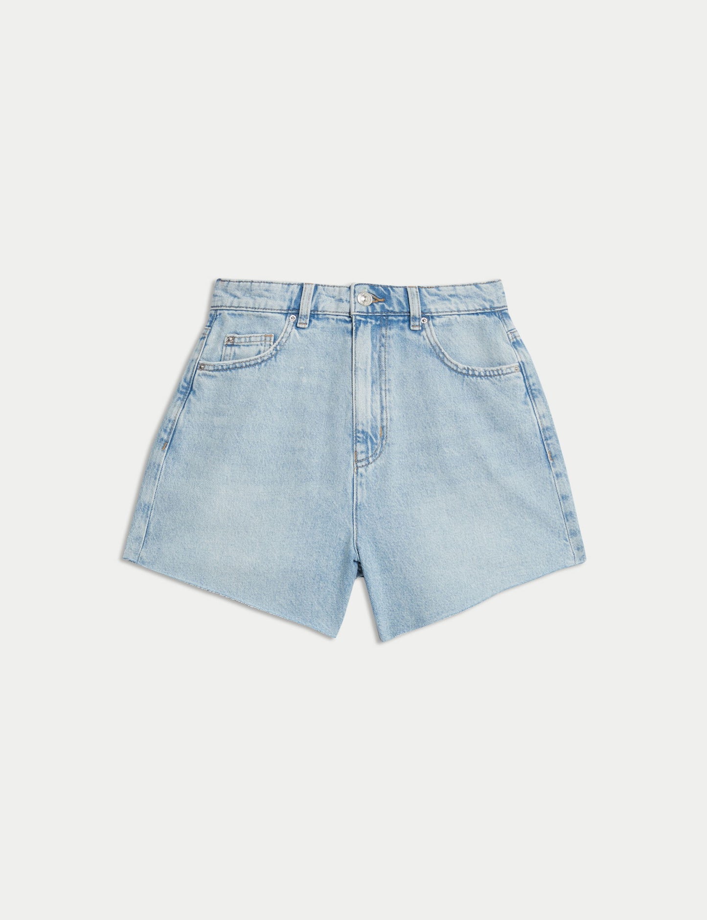 Mom Fit Yüksek Bel Denim Şort