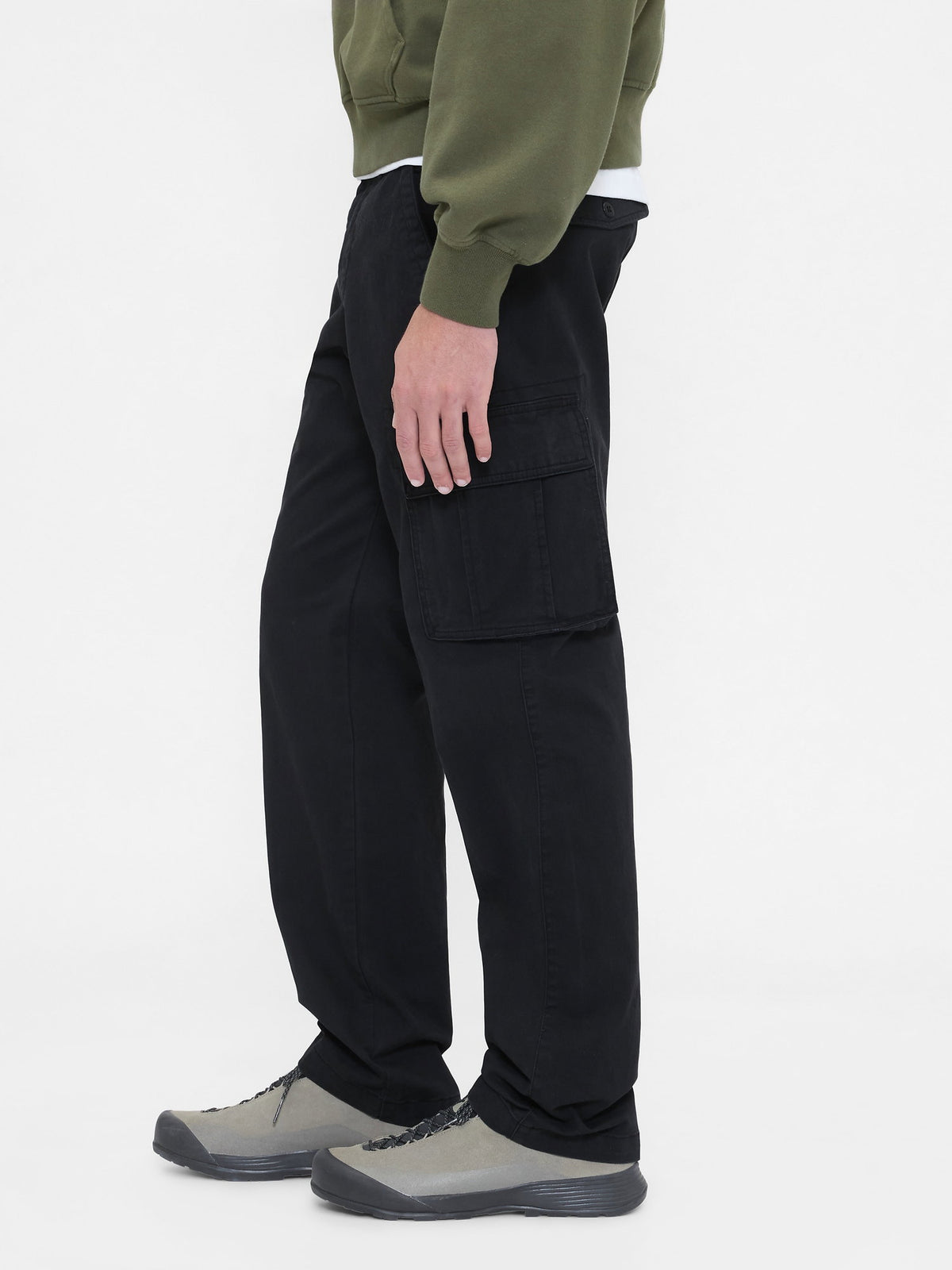 Siyah Gapflex Straight Kargo Washwell™ Pantolon