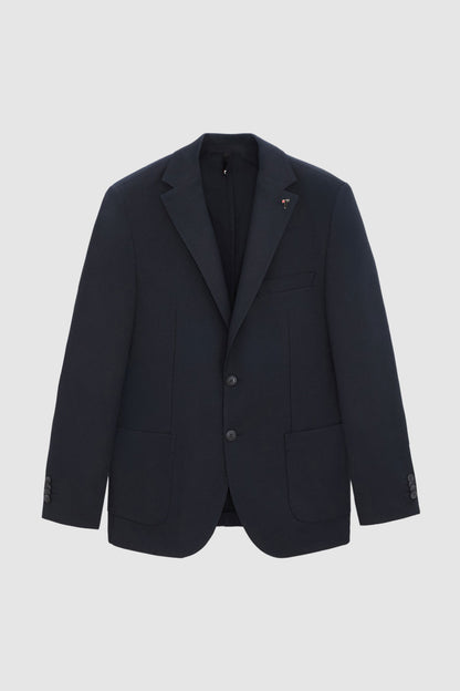 Tween Slim Fit Lacivert Diyogonal Kumaş Ceket