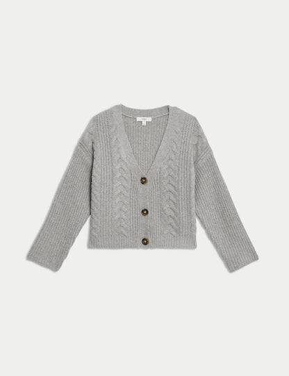 V Yaka Relaxed Fit Hırka