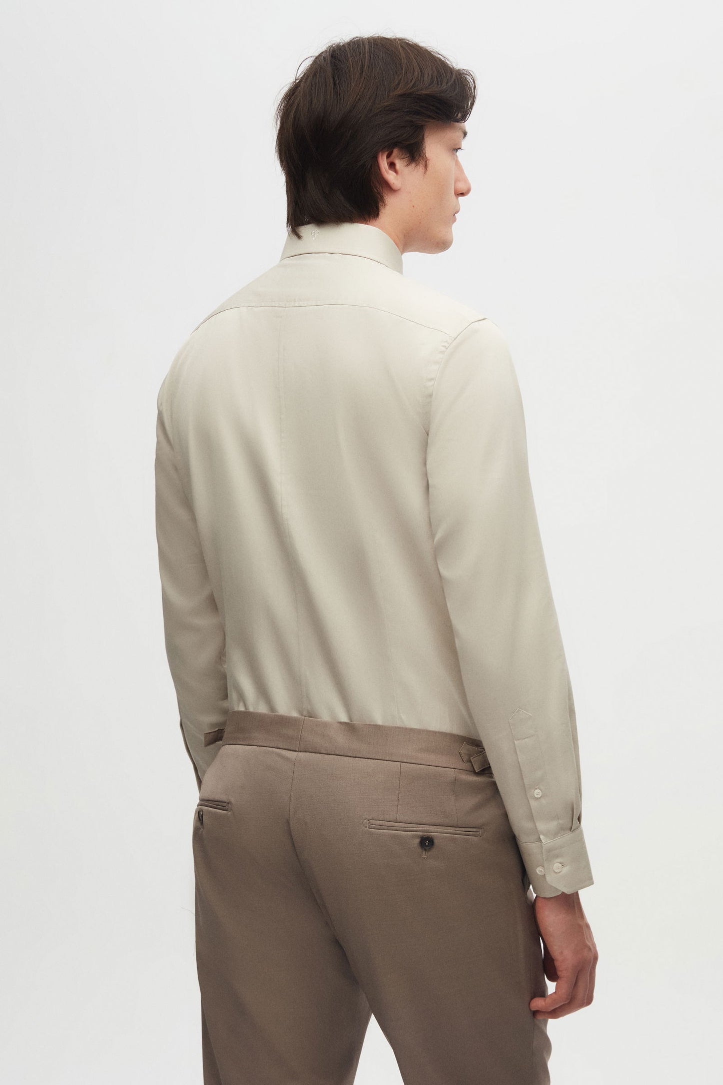 Damat Slim Fit Taş Düz Nano Care Gömlek