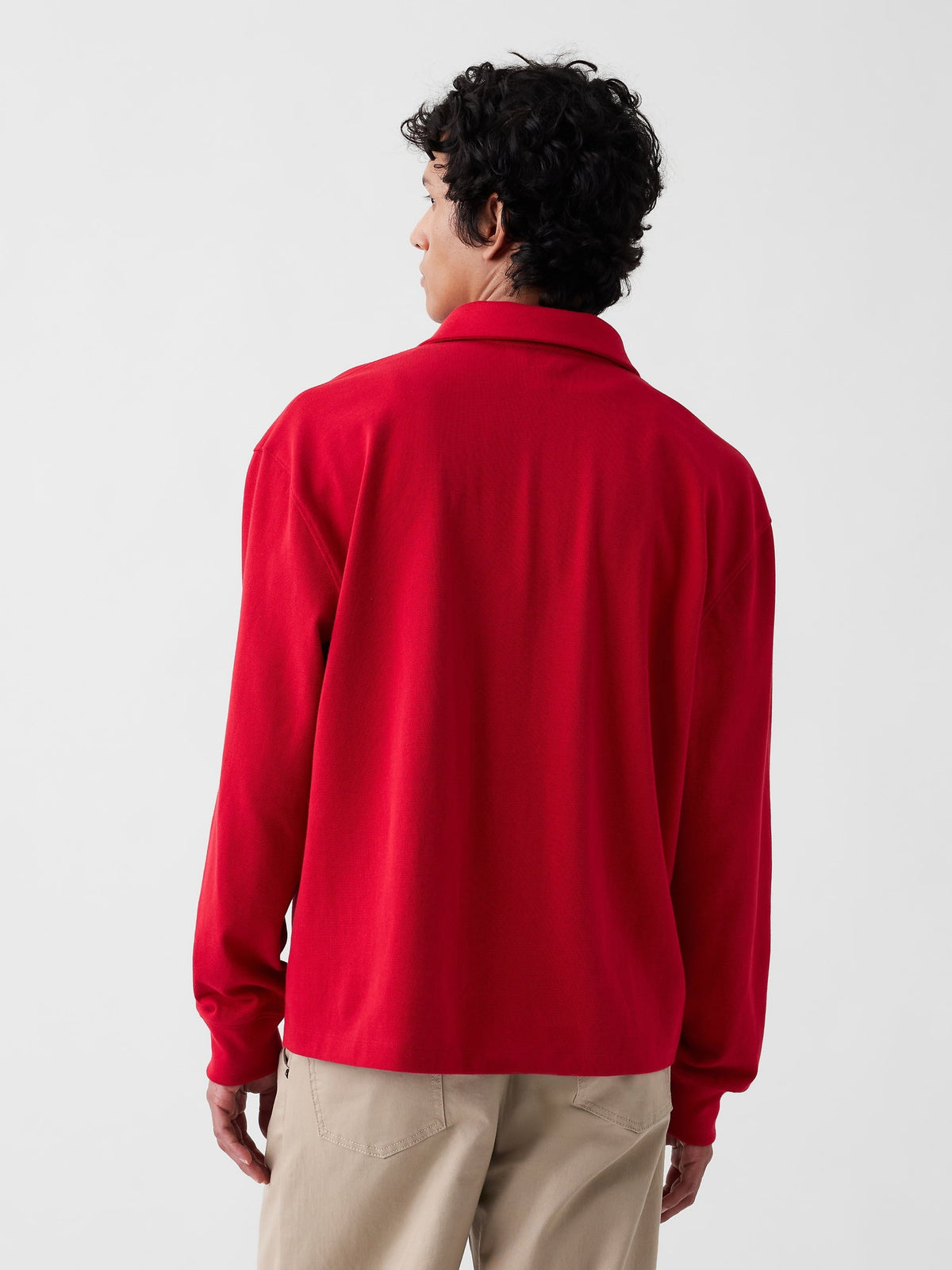 Kırmızı Gap × Malbon Pique Polo Over Gömlek