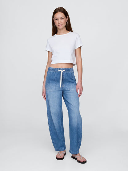 Mavi High Rise Easy Barrel Jean Pantolon