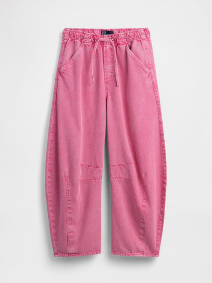 Pembe Mid Rise Ultrasoft Kolay Horseshoe Jean Pantolon