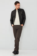 Felibe Erkek Siyah Deri Ceket