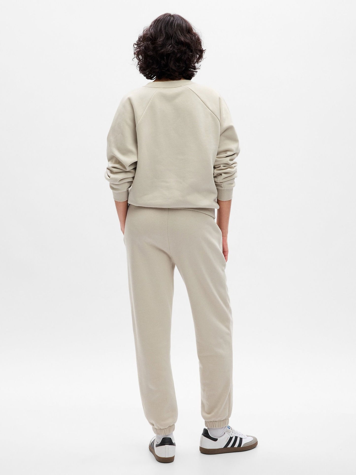 Krem High Rise Boyfriend Jogger Eşofman Altı