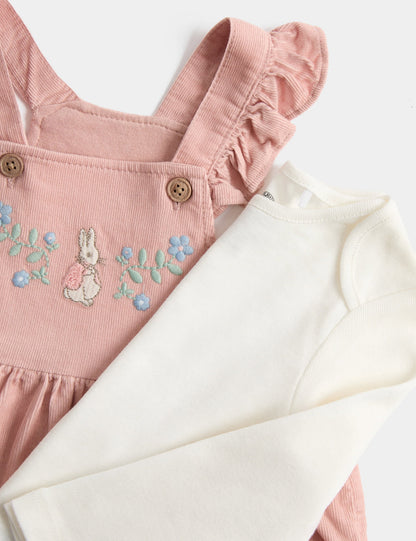 Peter Rabbit™ Pamuklu Bebek Elbise Ve Külotlu Çorap Takımı