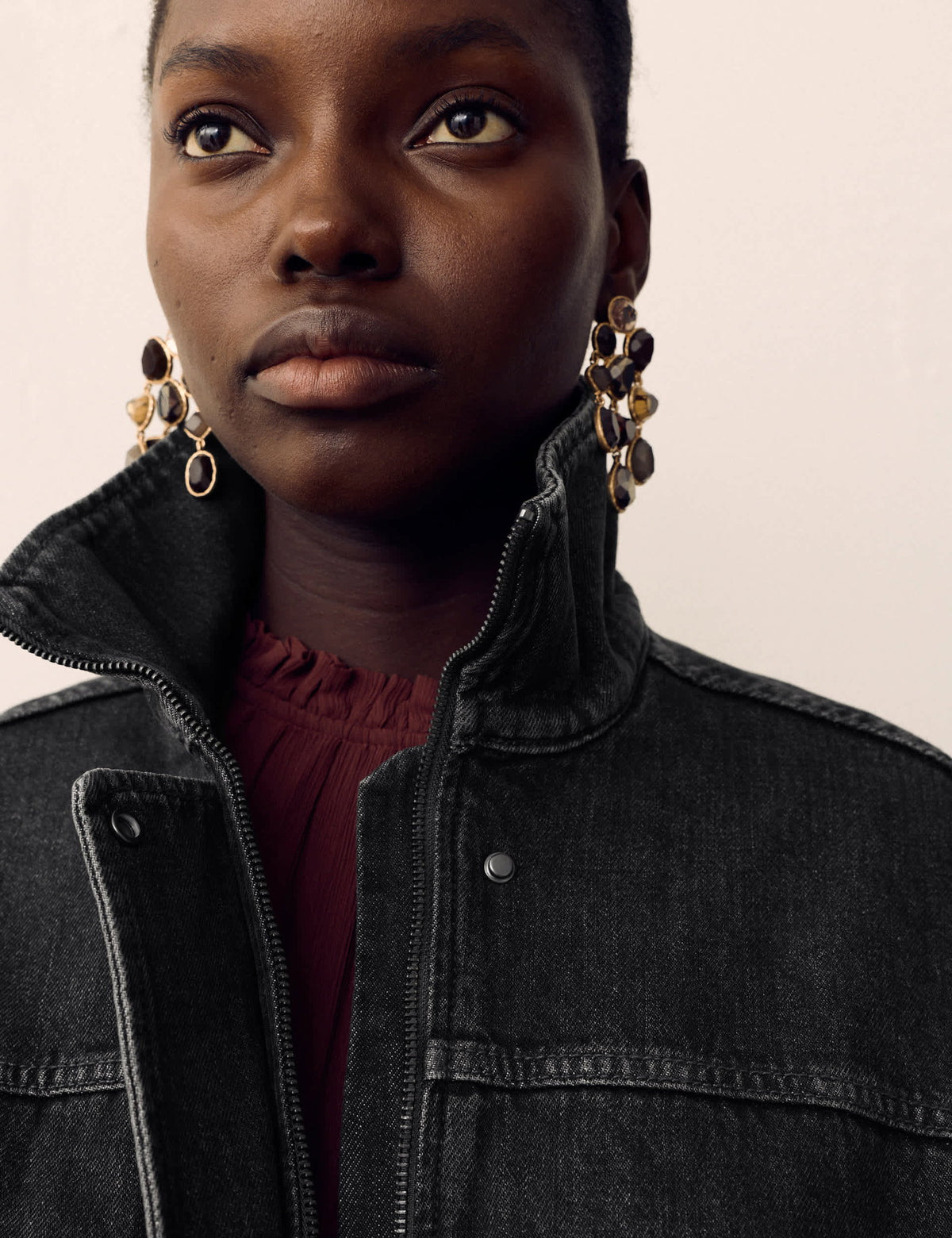 Denim Biker Ceket
