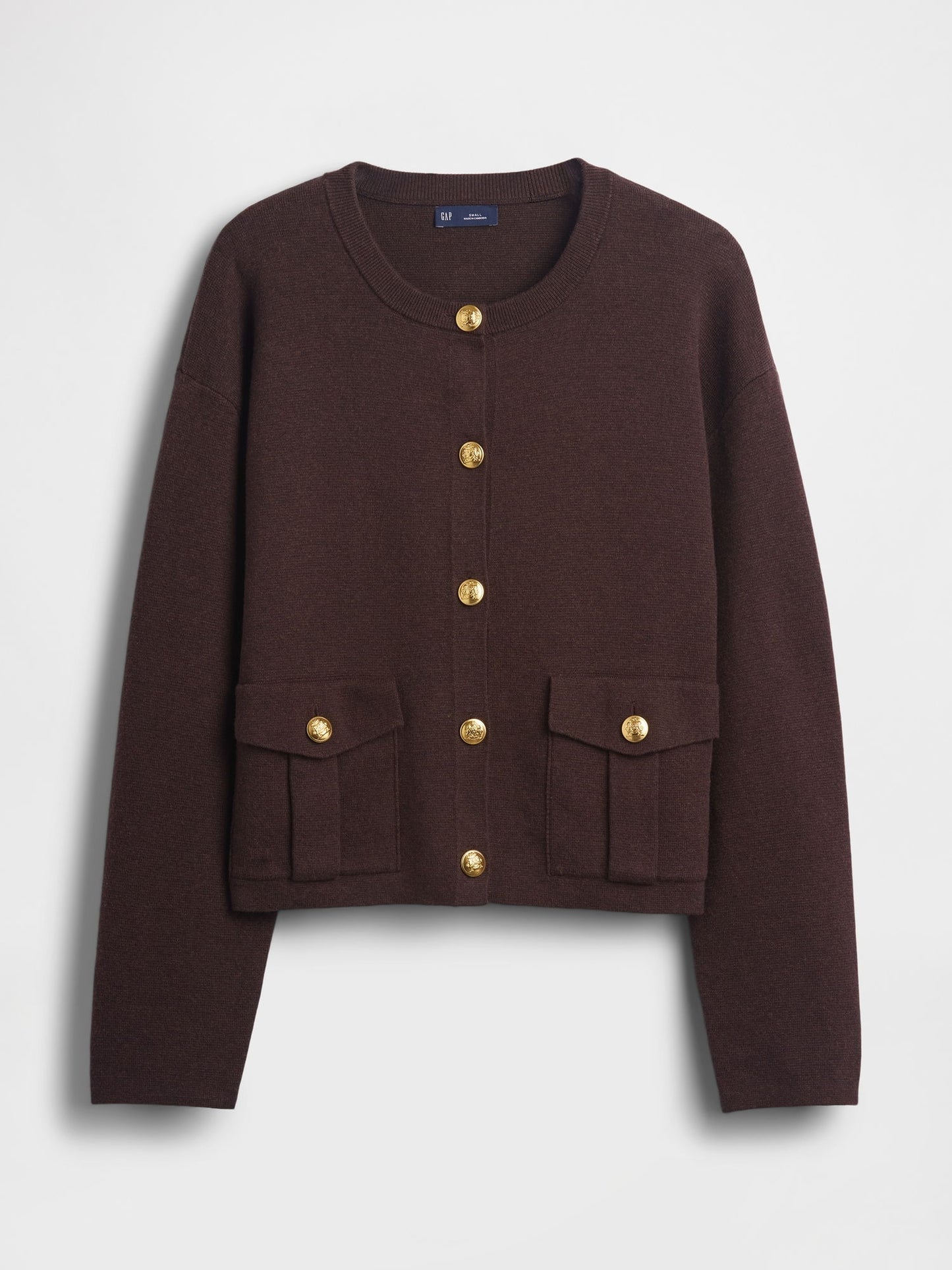 Kahverengi Cebin Cardigan Kazak