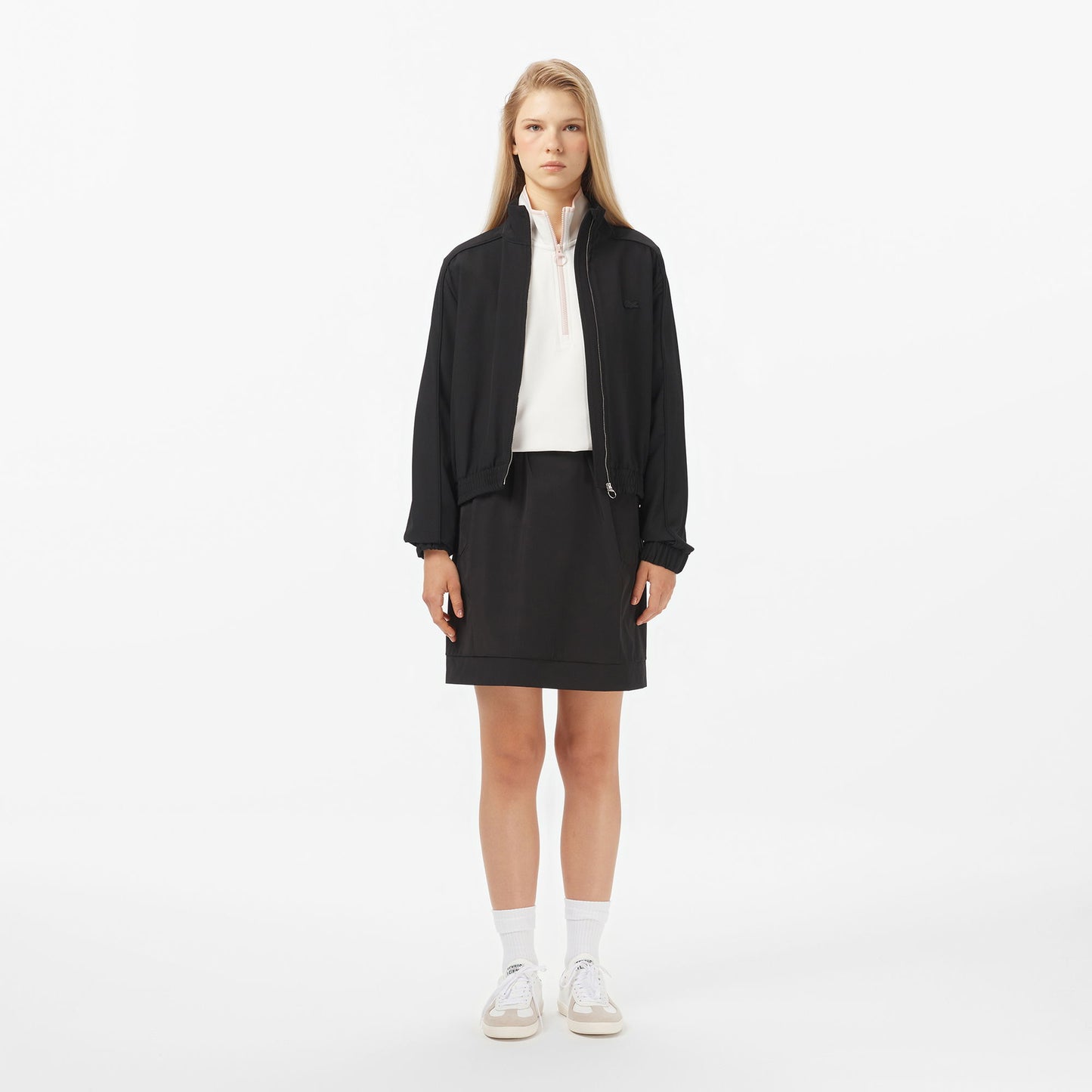 Lacoste Kadın Fermuarlı Siyah Gömlek