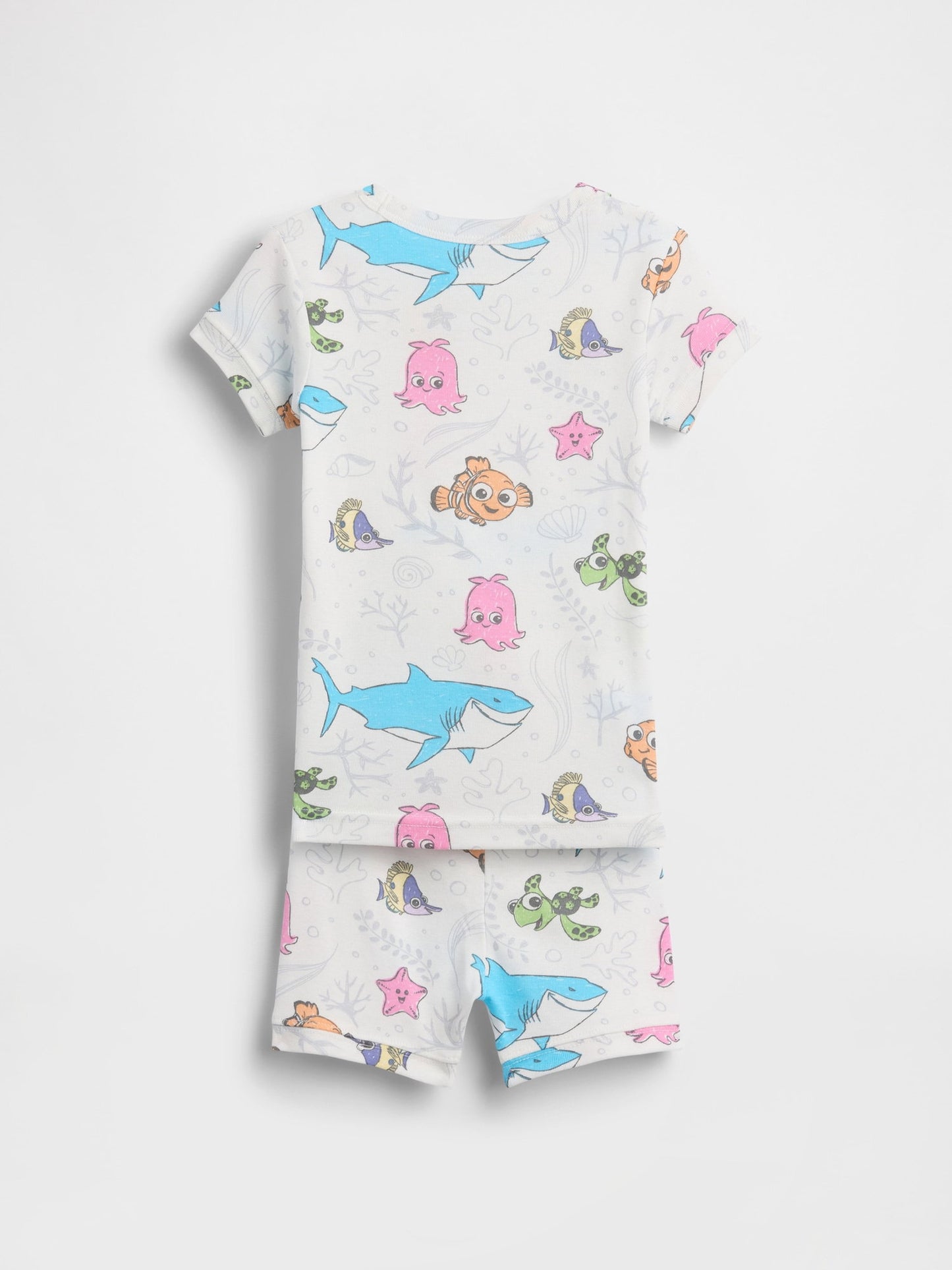 Beyaz Organik Brushed Pamuk Şort Pijama Takımı