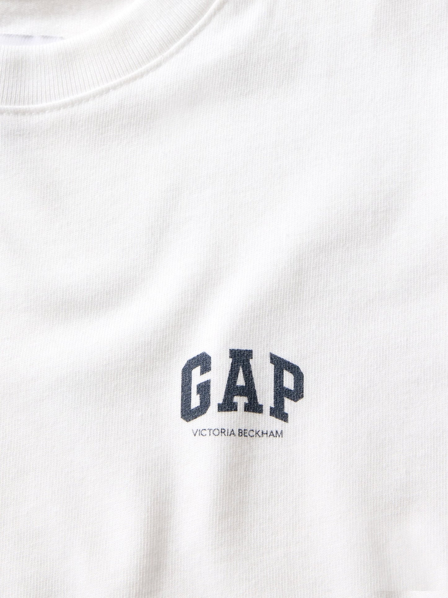 Beyaz Gap × Victoria Beckham Organik Pamuk Logo T-shirt