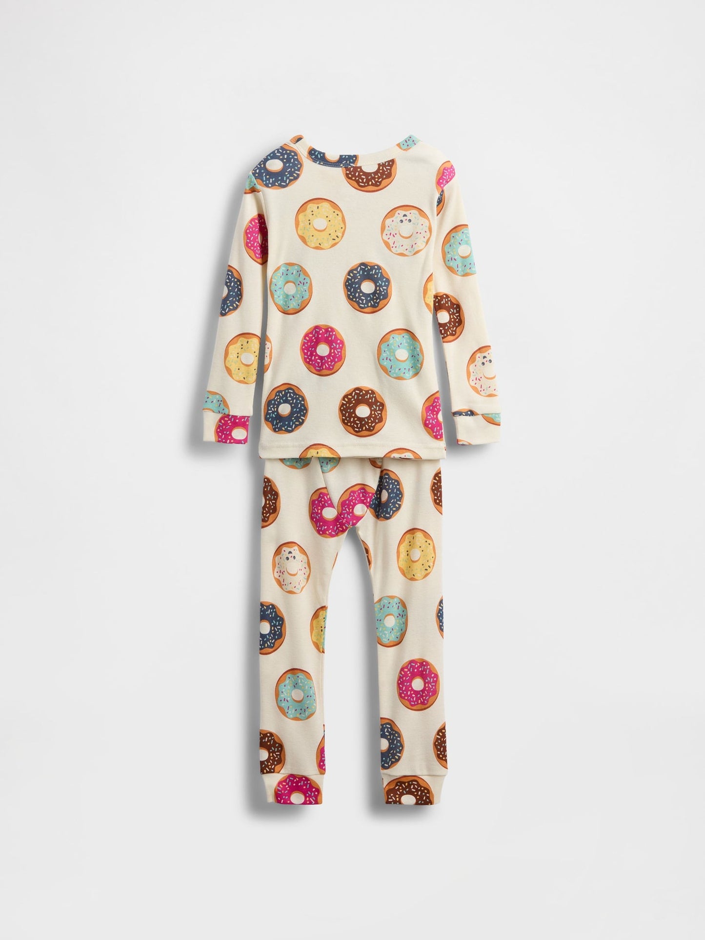 Krem Organik Brushed Pamuk Pijama Takımı