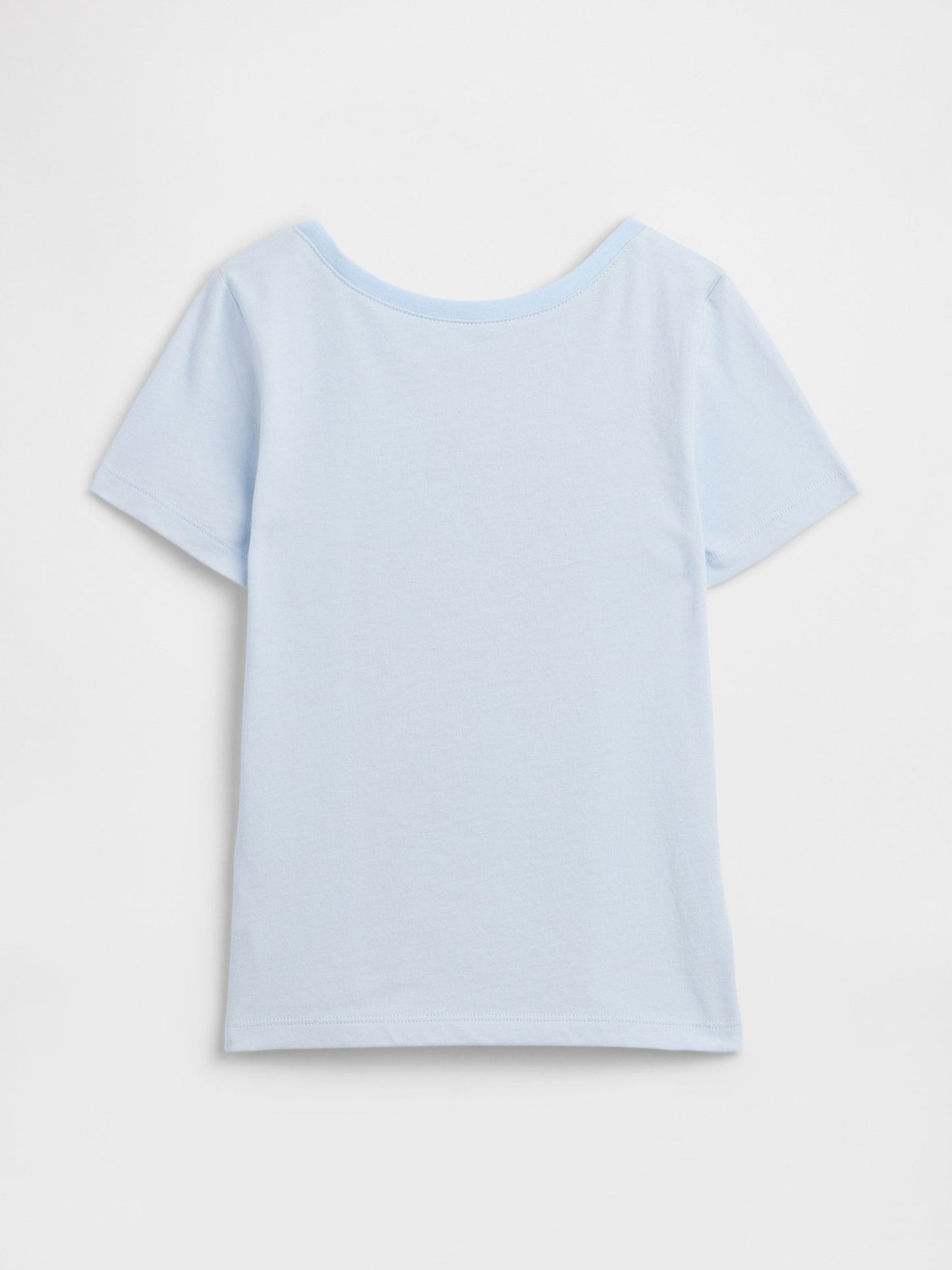Açık Mavi Grafik Baskılı T-shirt