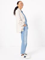 Bej Kolları Büzgülü Blazer Ceket