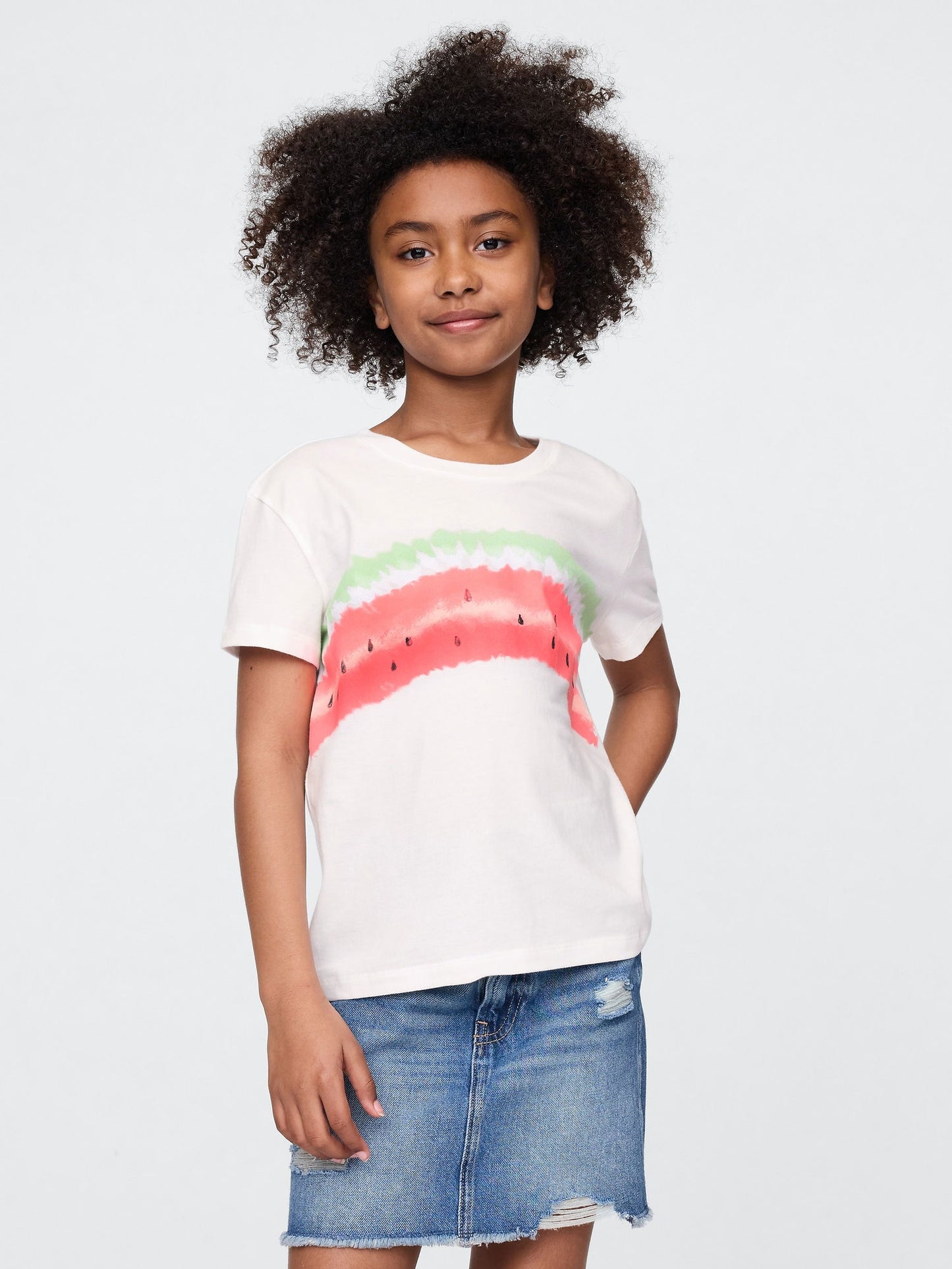 Beyaz Kids Grafik T-Shirt