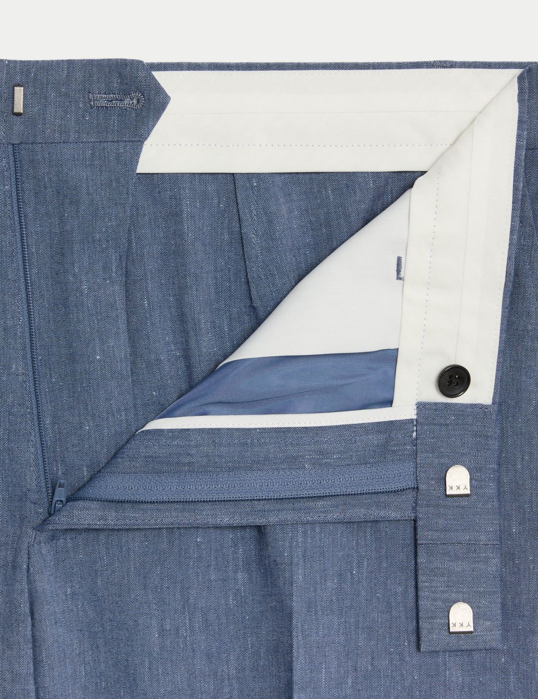 Tailored Fit Klasik Keten Pantolon