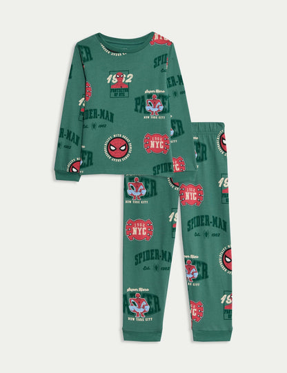 Saf Pamuklu Spider-man Pijama Takımı (1–8 Yaş)