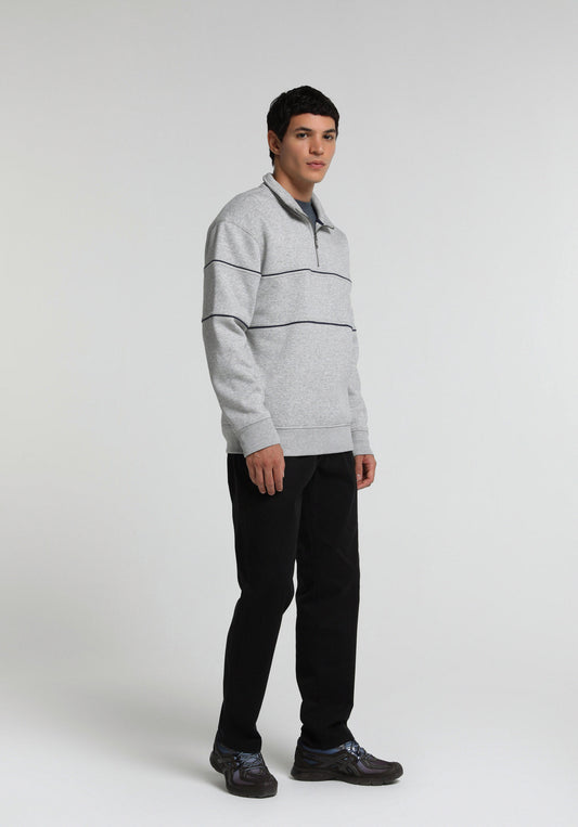 Regular Fit Orta Bel Düz Paça Erkek Siyah Pantolon