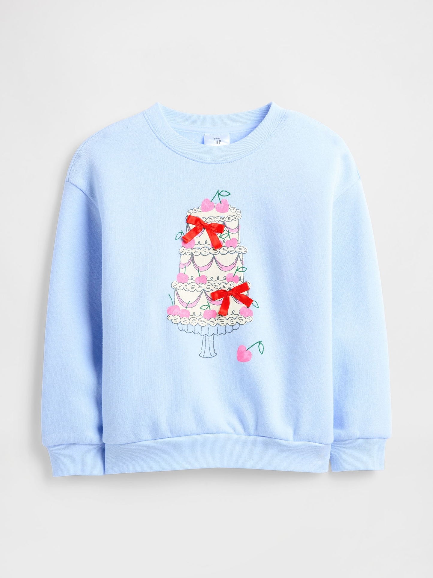 Açık Mavi Grafik Baskılı Sweatshirt