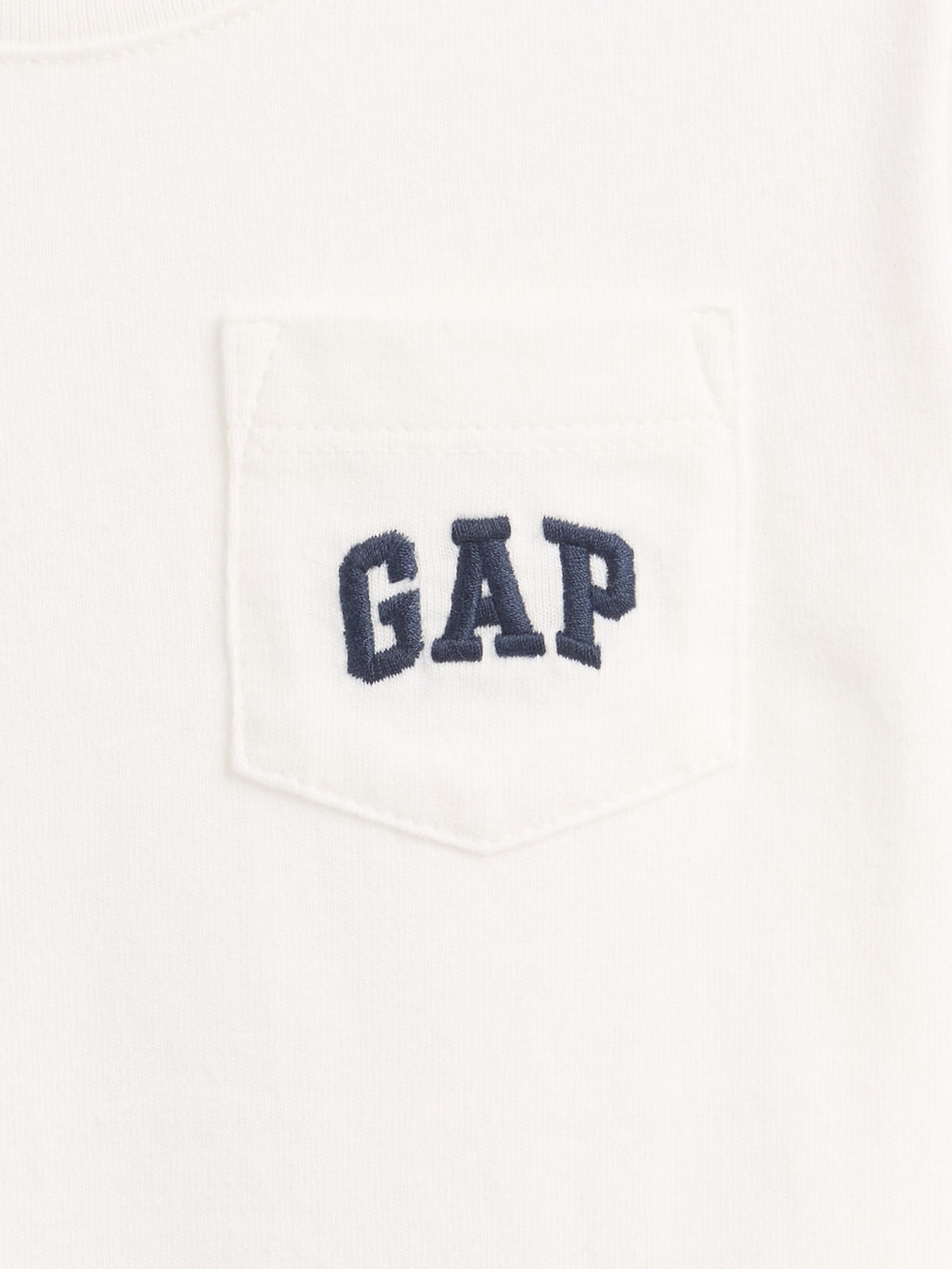 Beyaz Gap Logo Cep T-shirt