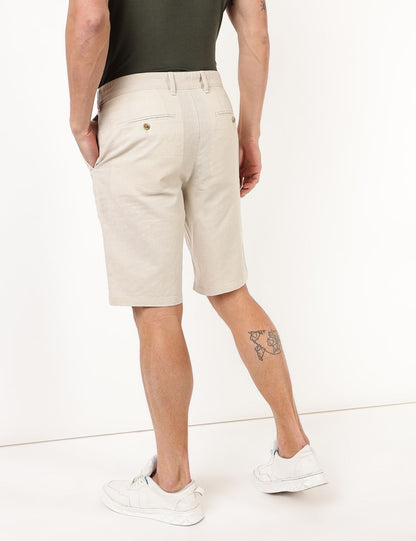 Regular Fit Keten Şort