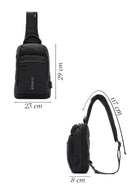 D-pack Erkek Siyah Teknolojik Kumaş Çapraz Çanta