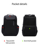 D-pack Erkek Siyah Teknolojik Kumaş Hardcase Sırt Çantası