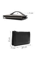 Erkek Siyah Deri El Çantası