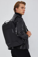 Carter Erkek Siyah Biker Deri Mont