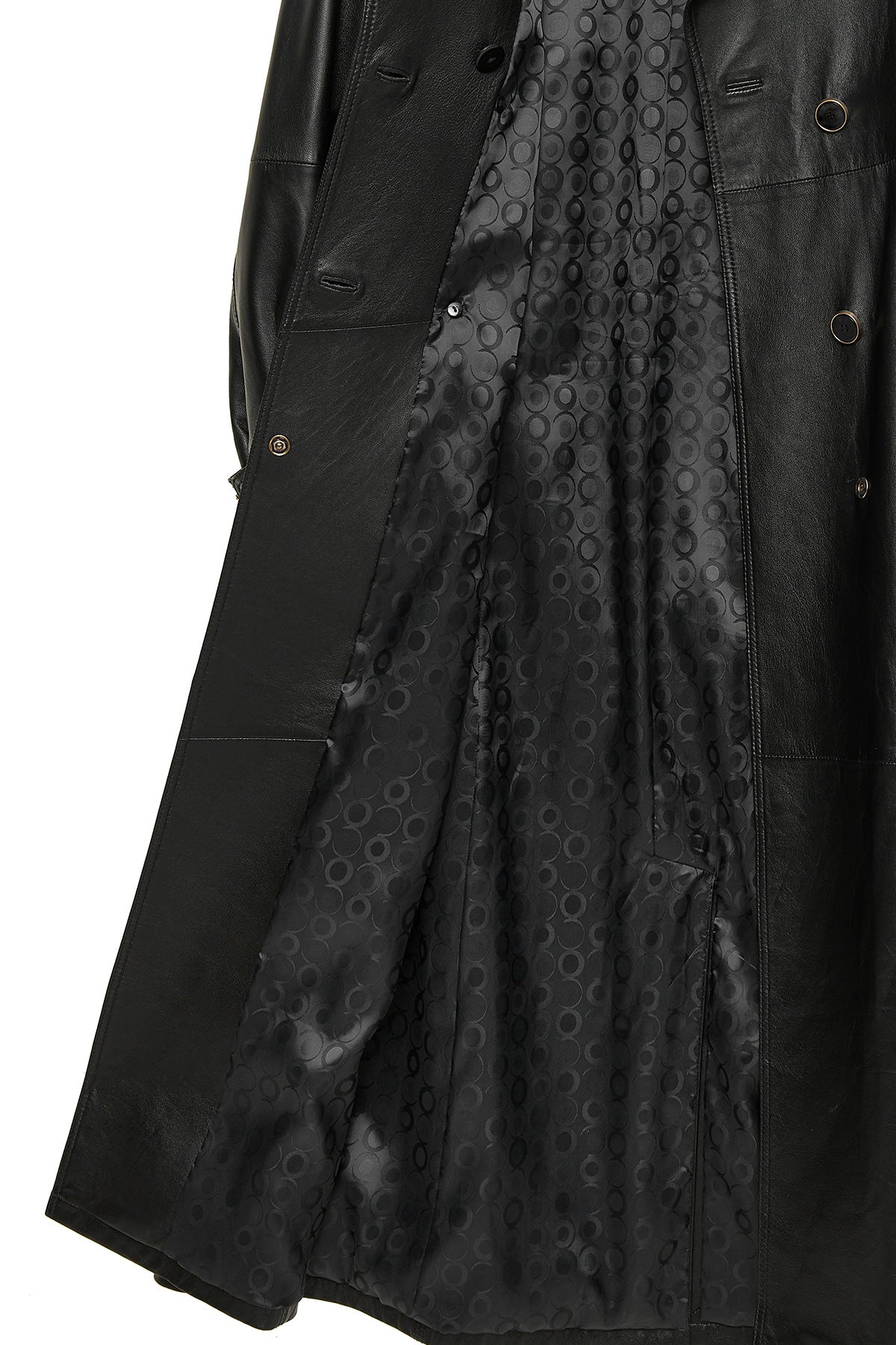 Jenny Kadın Siyah Yaka Kürklü Kemer Detaylı Deri Trençkot