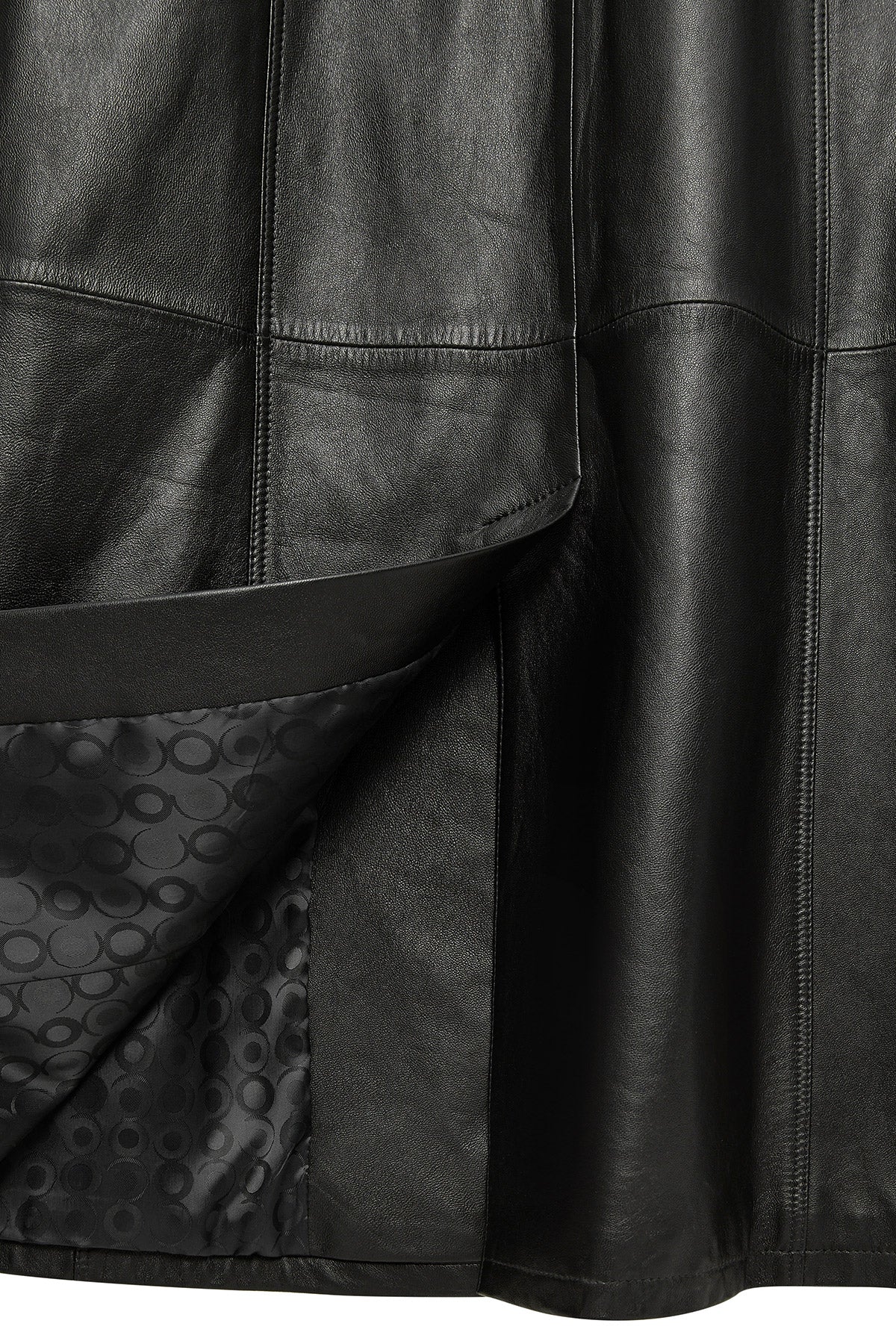 Jenny Kadın Siyah Yaka Kürklü Kemer Detaylı Deri Trençkot