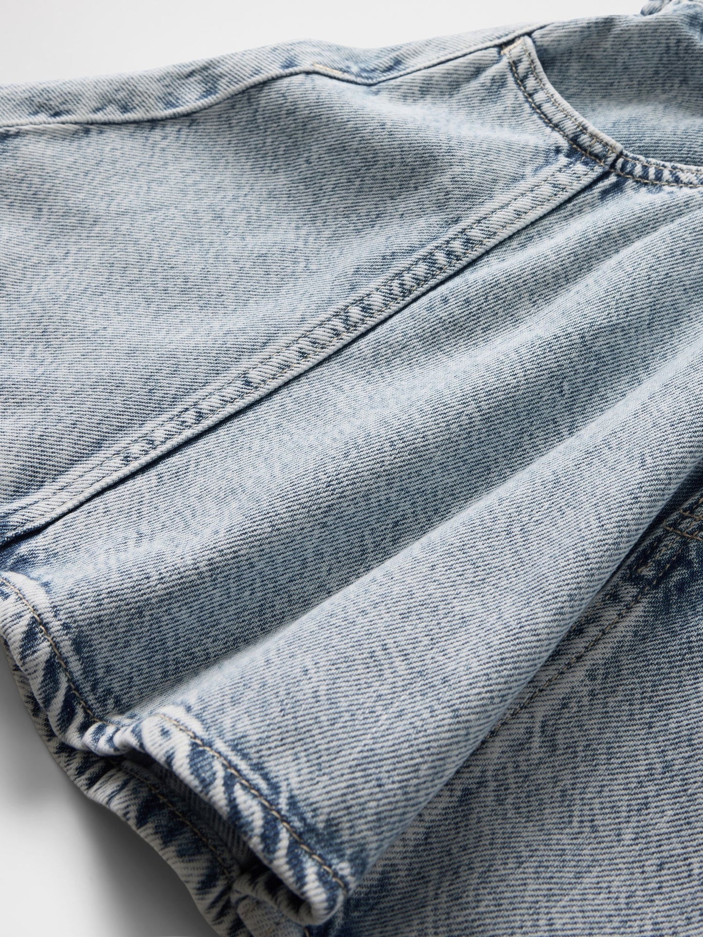 Mavi Ultrasoft Pileli Denim Etek