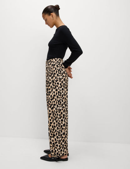 Leopar Desenli Carrot Leg Grazer Pantolon