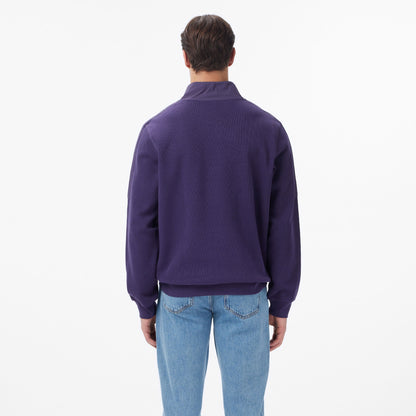 Lacoste Erkek Classic Fit Yarım Fermuarlı Mor Sweatshirt