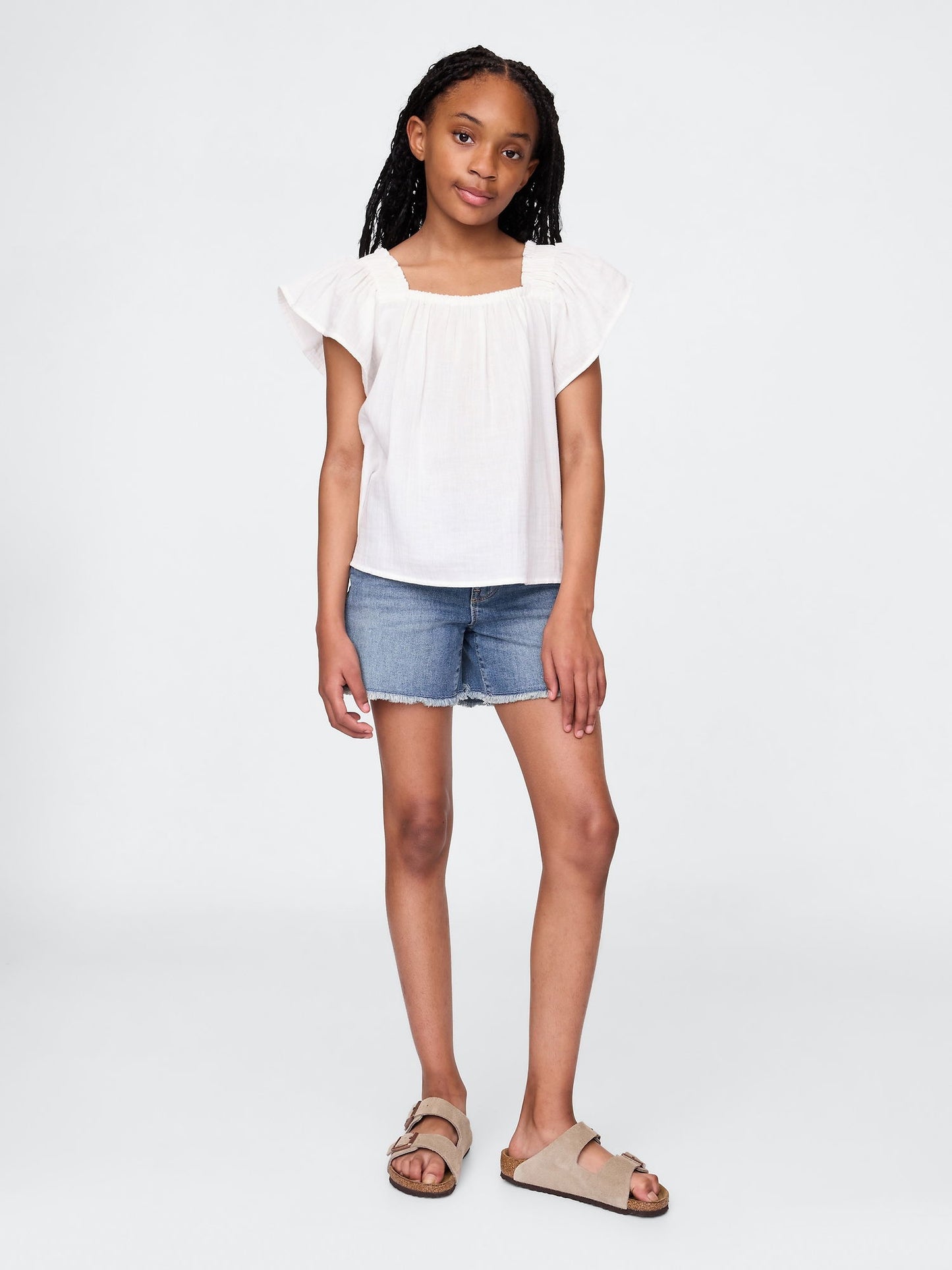 Mavi Denim Midi Şort