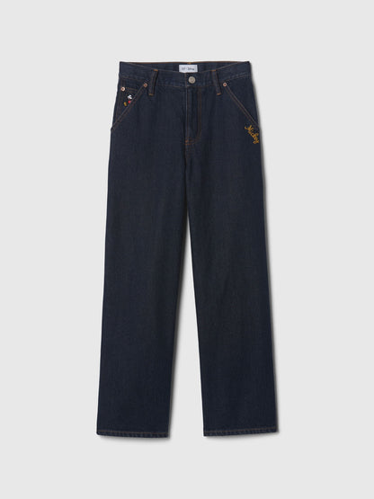 Lacivert Gap × Disney Baggy Jean Pantolon
