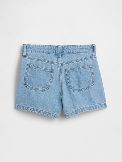Açık Mavi Denim Şort Etek
