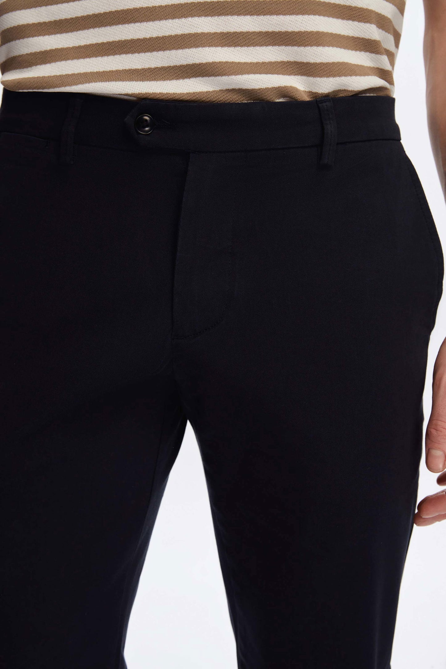 Damat Slim Fit Lacivert Bi Strech Pamuklu Beli Içten Lastikli Chino Pantolon