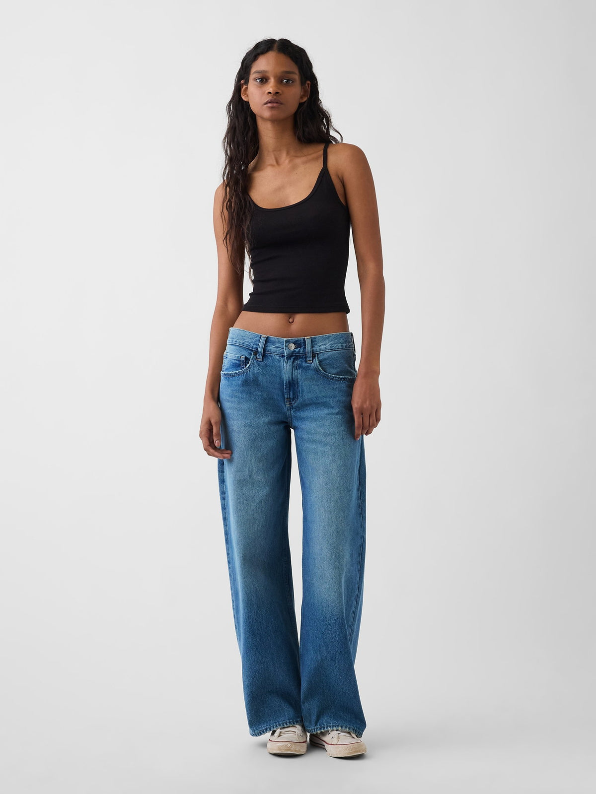 Açık Mavi The Hailey Low Rise Loose Jean Pantolon