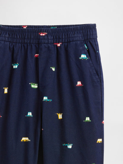 Lacivert Pull-on Baggy Twill Pantolon