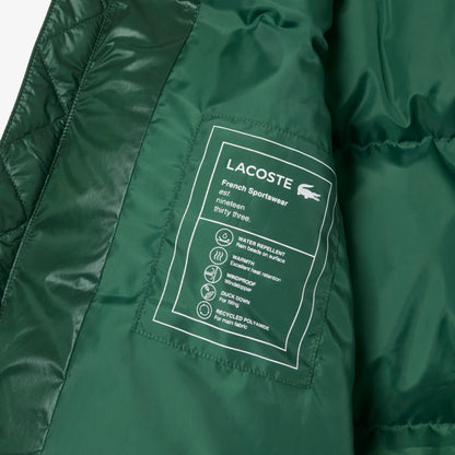 Lacoste Erkek Relaxed Fit Kapüşonlu Yeşil Mont