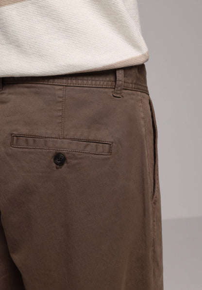 Regular Fit Orta Bel Düz Paça Erkek Kahverengi Pantolon
