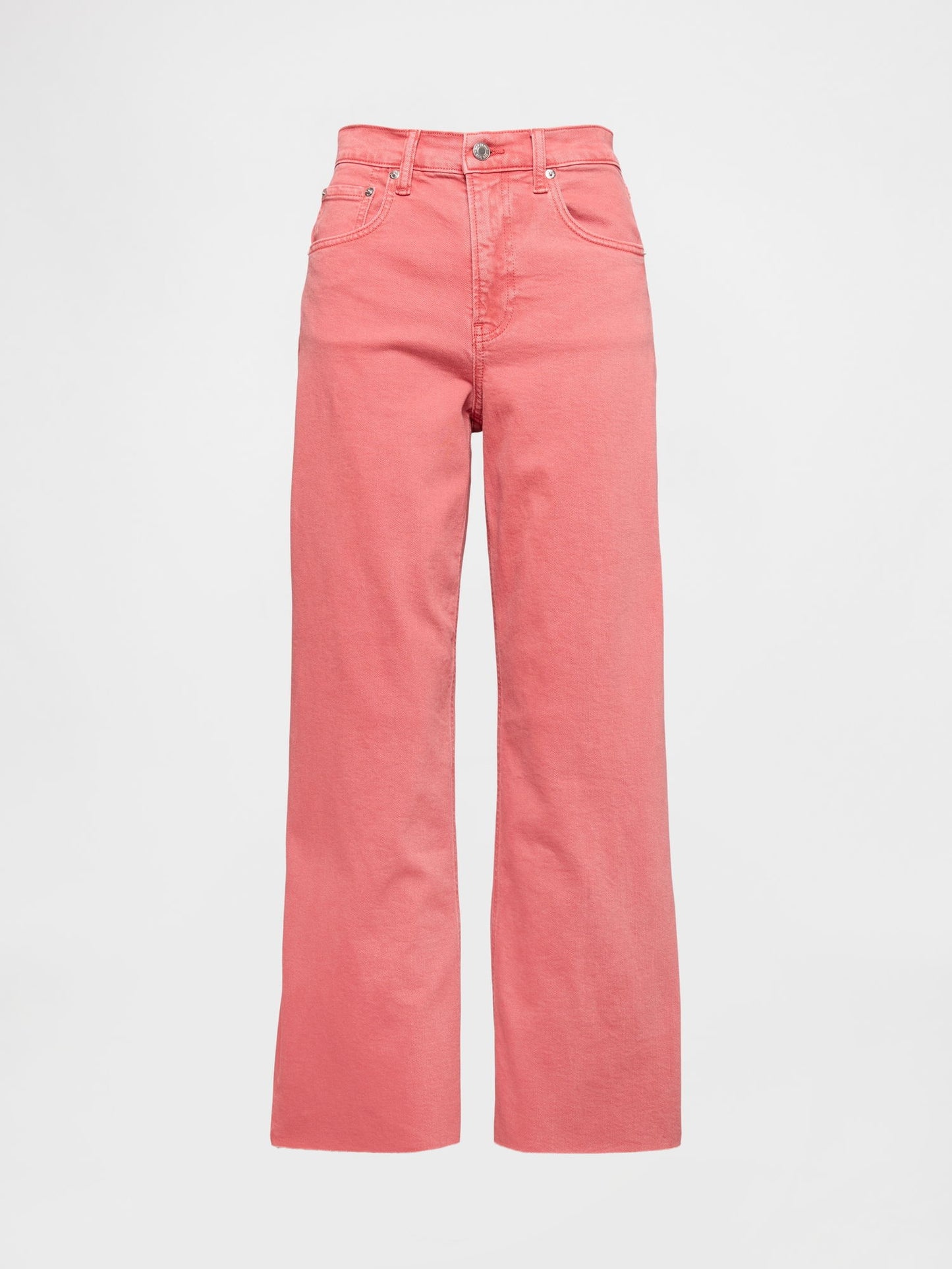 Pembe High Rise Stride Wide-leg Ankle Jean Pantolon